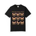 Frenchie Mood Chart Shirt, Comfort Colors®, Nine French Bulldog Faces