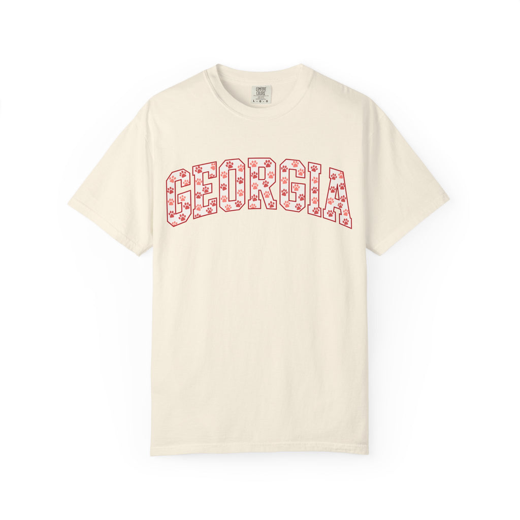 Georgia Paw Print Shirt, Comfort Colors® Game Day Tee
