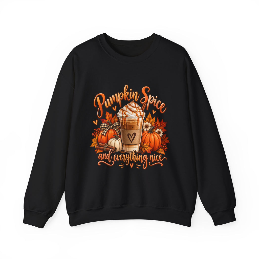 Pumpkin Spice Latte Sweatshirt, Autumn Coffee and Pumpkin Graphic
