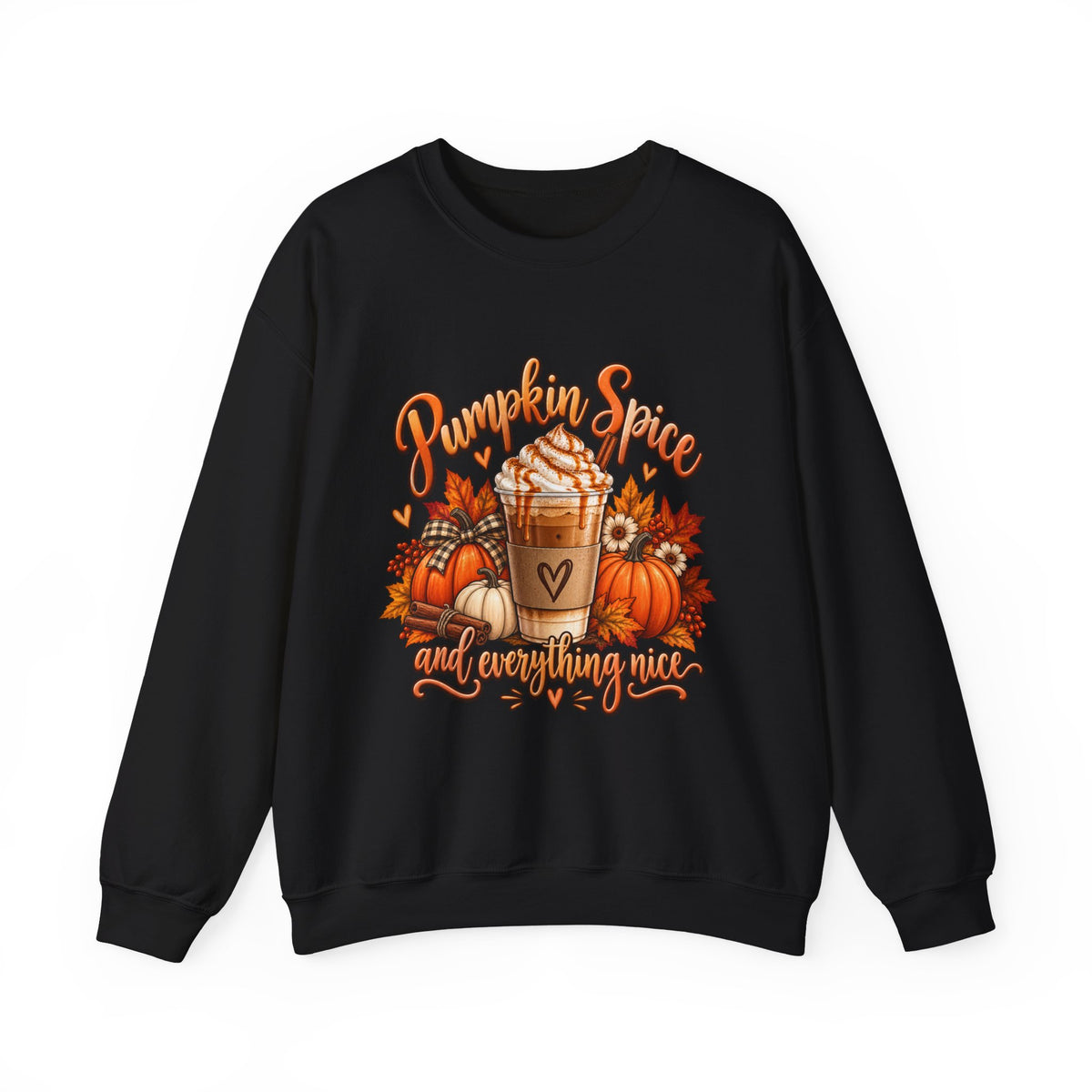 Pumpkin Spice Latte Sweatshirt, Autumn Coffee and Pumpkin Graphic