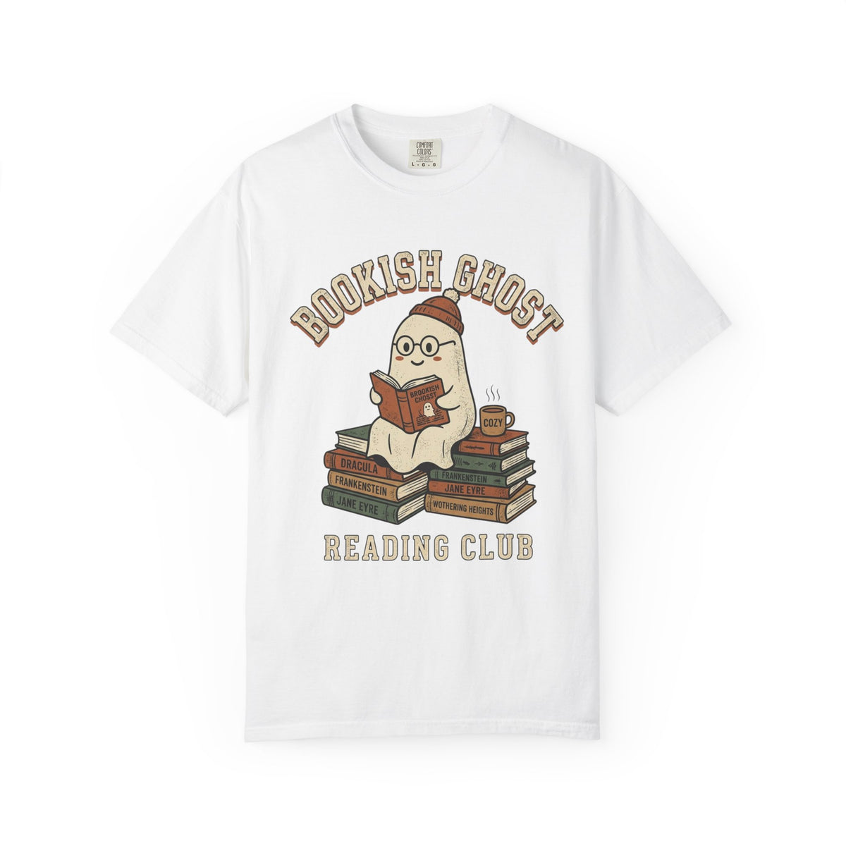 Bookish Ghost Reading Club Shirt, Comfort Colors® Cotton Tee