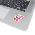 Booing 9 to 5 Ghost Sticker, Pink Cowgirl Halloween Decal