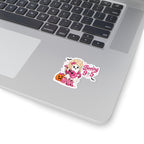 Booing 9 to 5 Ghost Sticker, Pink Cowgirl Halloween Decal