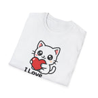 Cute Cat with Heart T-Shirt