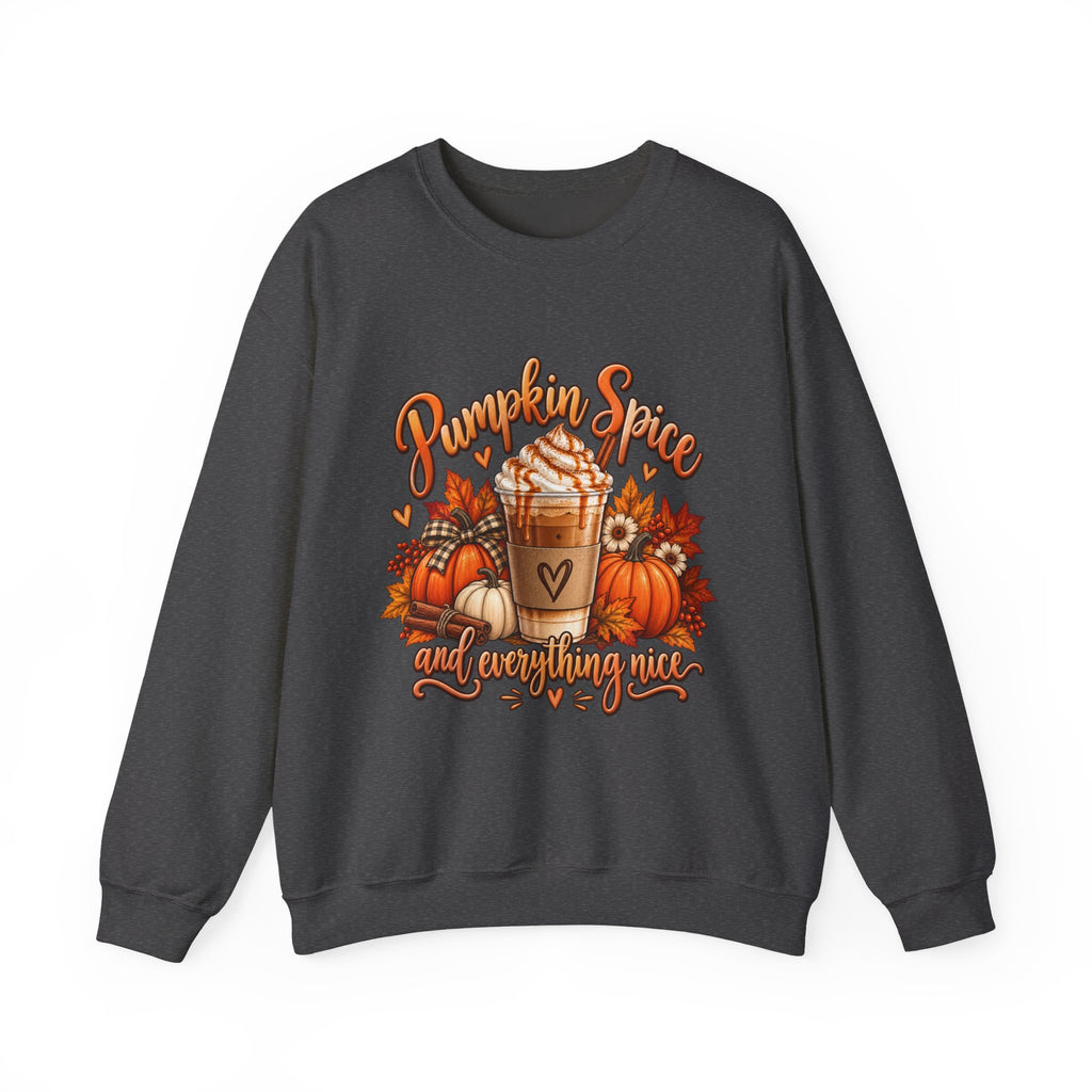 Pumpkin Spice Latte Sweatshirt, Autumn Coffee and Pumpkin Graphic
