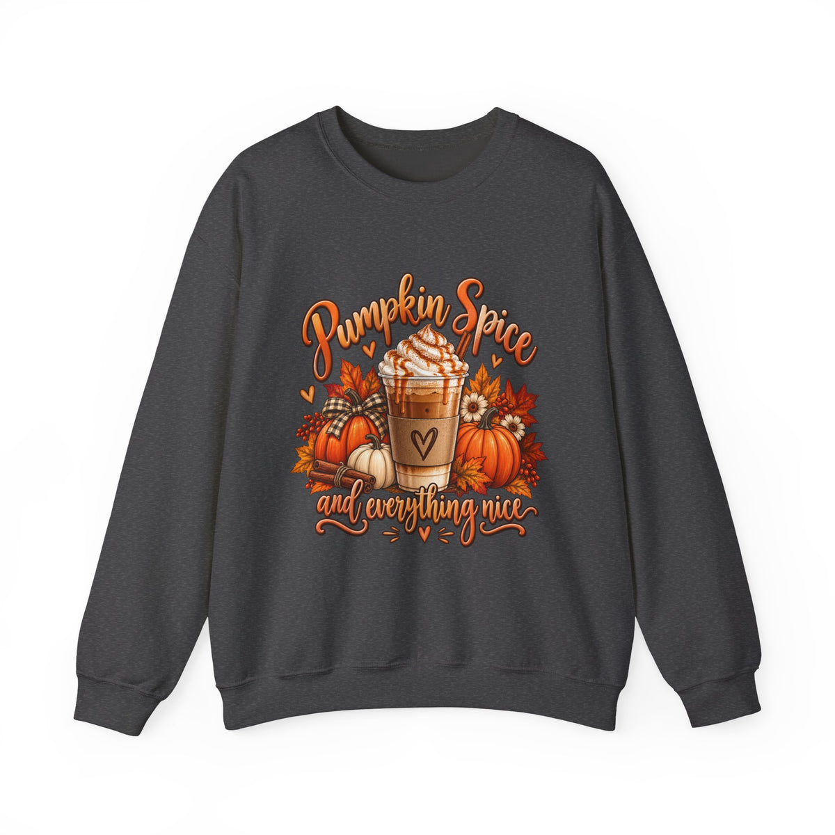 Pumpkin Spice Latte Sweatshirt, Autumn Coffee and Pumpkin Graphic