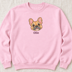 Personalized Fawn Frenchie Sweatshirt, Custom Dog Name, Dog Mom Gift