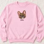 Personalized Brindle Frenchie Sweatshirt, Custom Dog Name, Dog Mom Gift