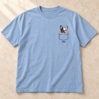 Personalized Pied (Black & White) Pocket Frenchie Shirt, Comfort Colors®, Custom Dog Name Tee