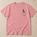 Personalized Pied (Black & White) Pocket Frenchie Shirt, Comfort Colors®, Custom Dog Name Tee