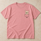 Personalized Cream Pocket Frenchie Shirt, Comfort Colors®, Custom Dog Name Tee