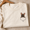 Personalized Brindle Frenchie Shirt, Comfort Colors®, Custom Dog Name Tee