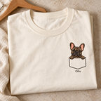 Personalized Brindle Frenchie Shirt, Comfort Colors®, Custom Dog Name Tee