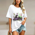 Witch Halloween Cotton Shirt, Hat, Cauldron and Potion Graphic