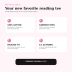 Pink Ghost Book Lover Shirt, Comfort Colors® Halloween Tee