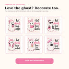 Pink Ghost Book Lover Shirt, Comfort Colors® Halloween Tee