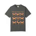 Frenchie Mood Chart Shirt, Comfort Colors®, Nine French Bulldog Faces
