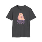 Cat with Coffee Cup T-Shirt