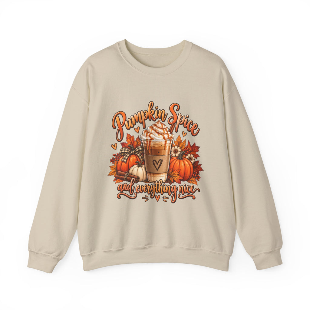 Pumpkin Spice Latte Sweatshirt, Autumn Coffee and Pumpkin Graphic