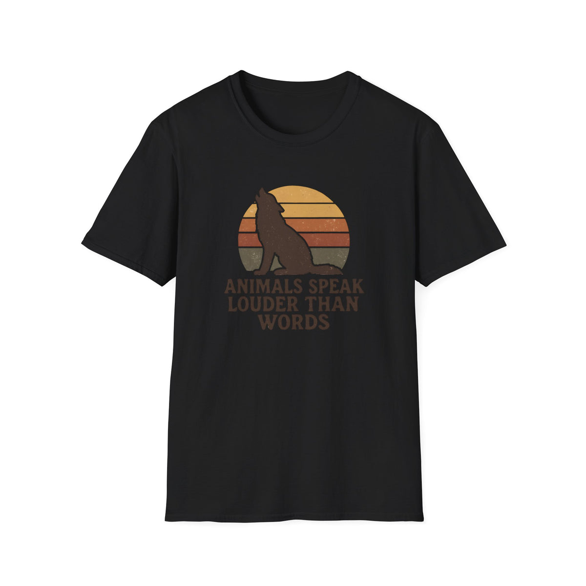 Wolf Silhouette at Sunset T-Shirt