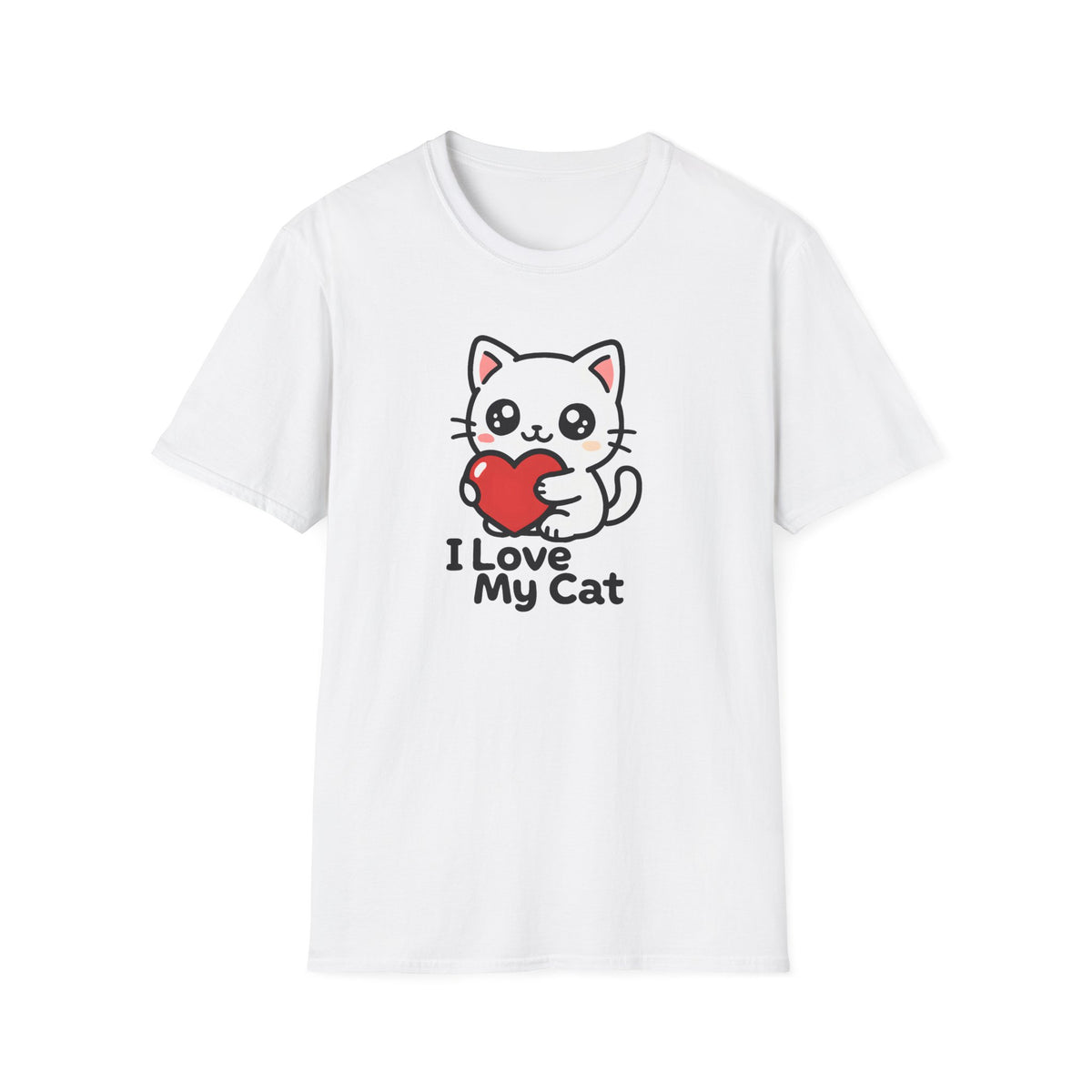 Cute Cat with Heart T-Shirt