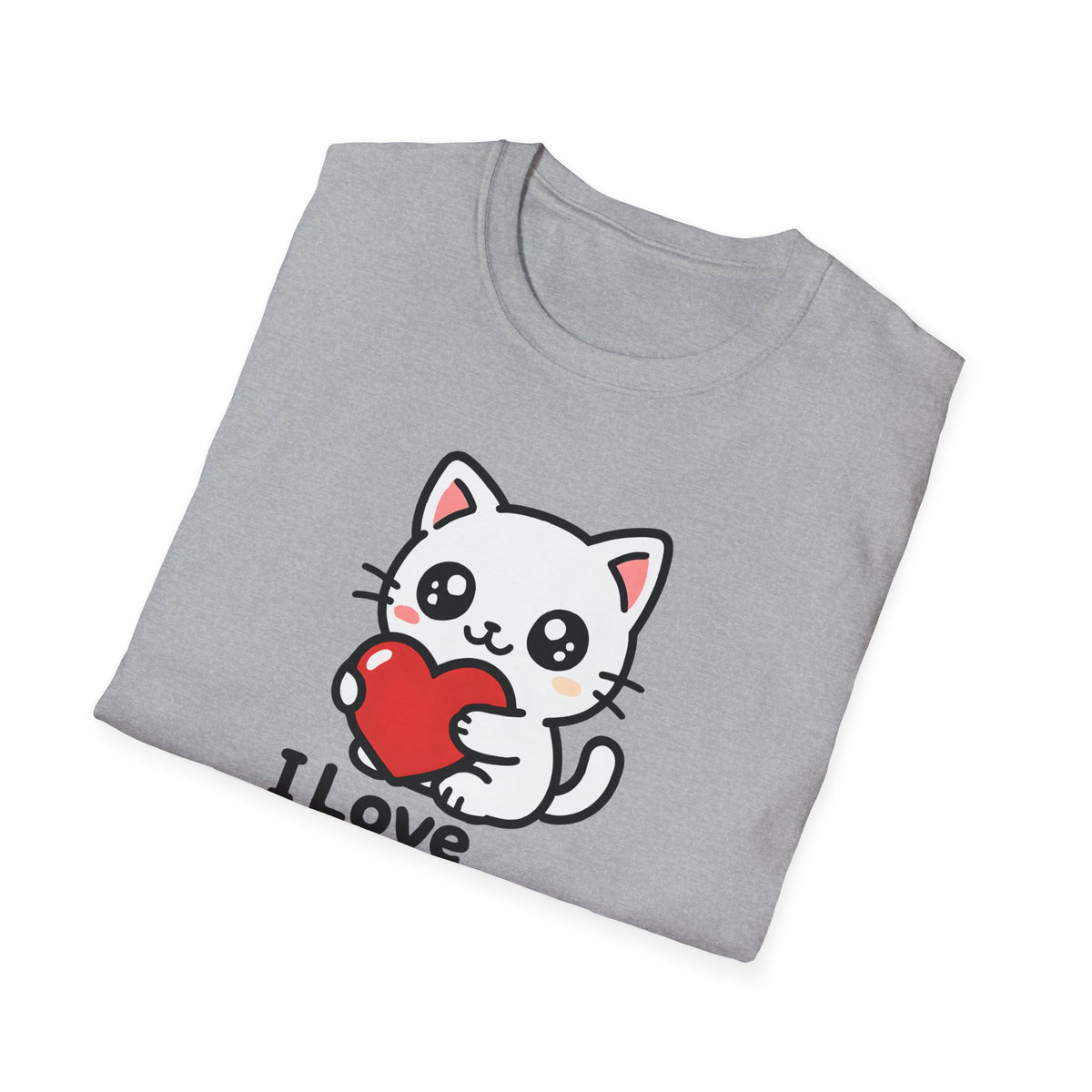 Cute Cat with Heart T-Shirt