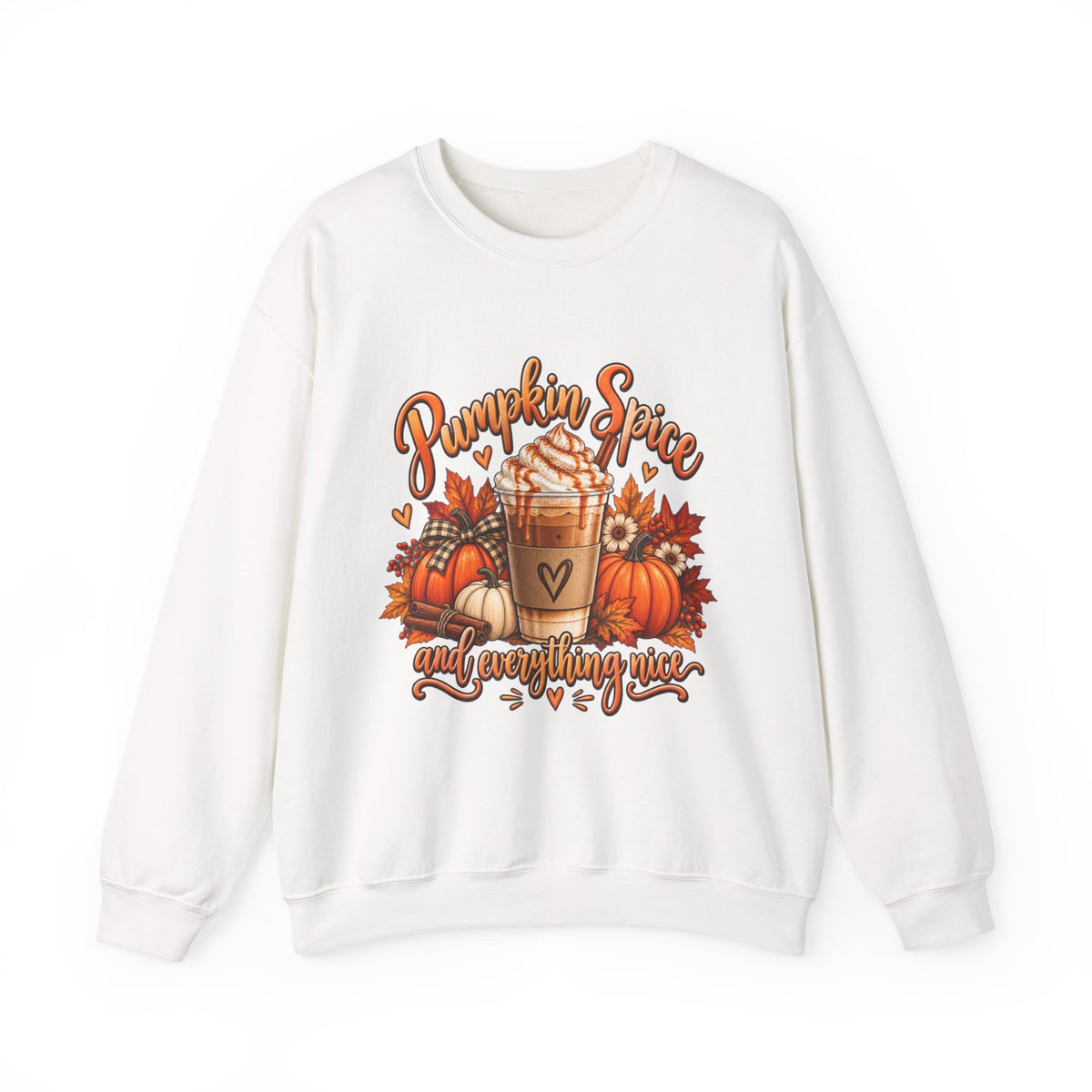 Pumpkin Spice Latte Sweatshirt, Autumn Coffee and Pumpkin Graphic