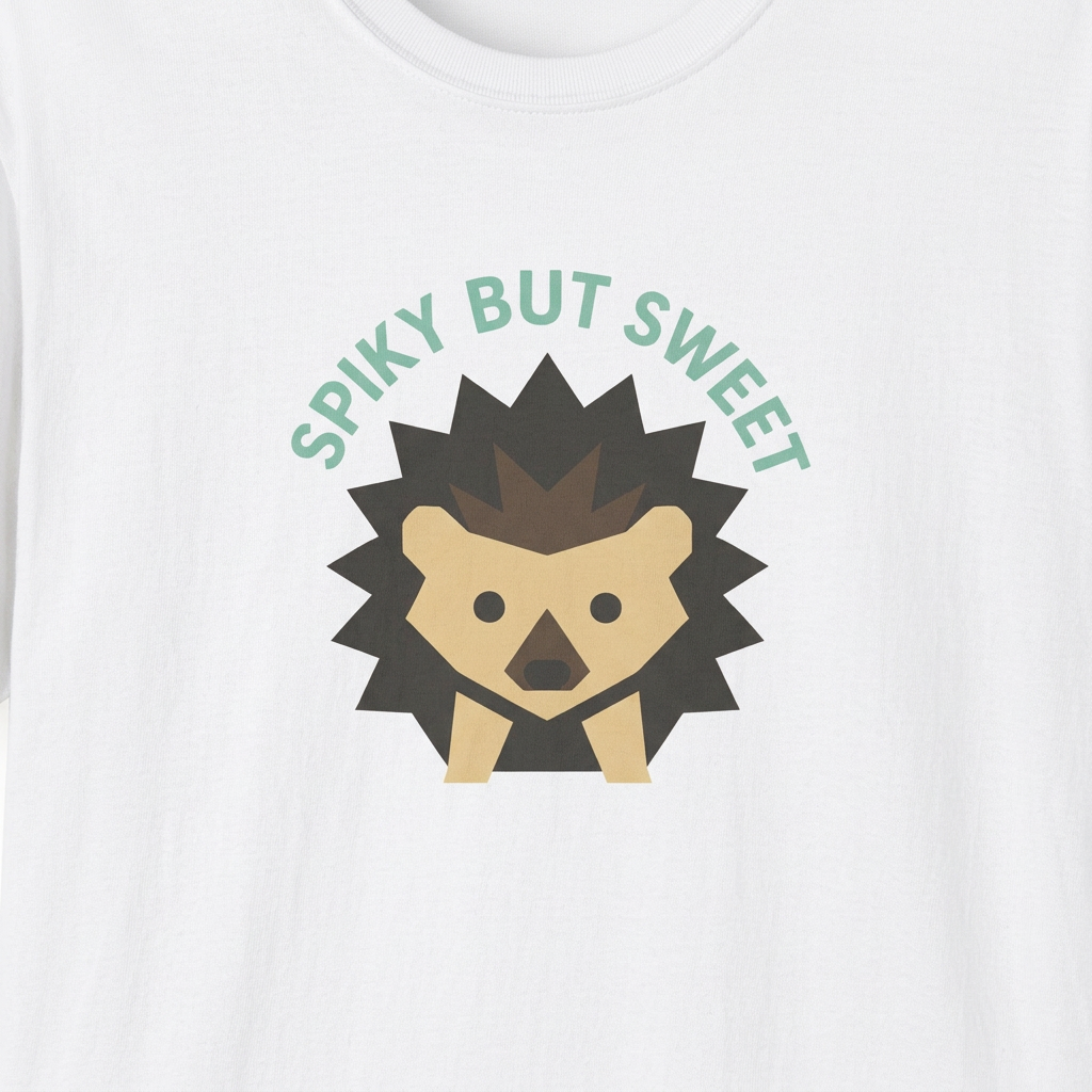 Hedgehog print close-up mockup
