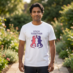 Lizards Stick Together white T-shirt lifestyle mockup