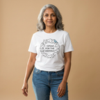Speak for the Animals white T-shirt on-person mockup